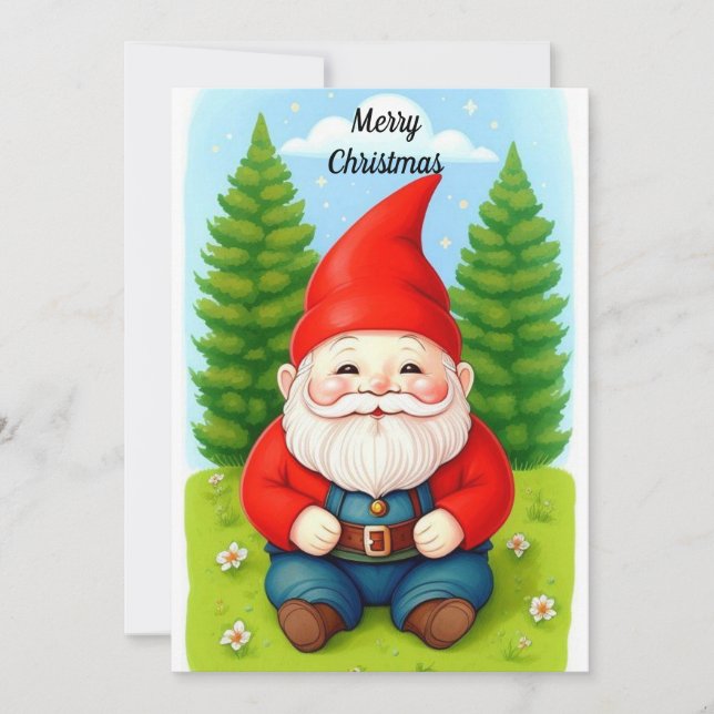 Cartes Pour Fêtes Annuelles Lutin de Noël (Devant)
