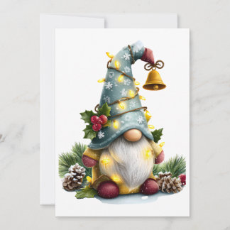 Cartes Pour Fêtes Annuelles Lutin de Noël - Lutin fantaisiste avec lumières
