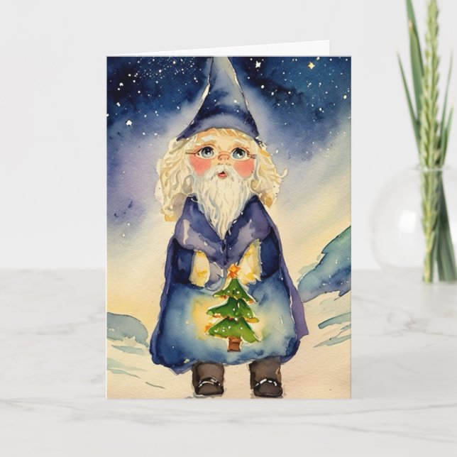 Cartes Pour Fêtes Annuelles lutin de voeux de Noël (Devant)