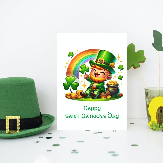 Cartes Pour Fêtes Annuelles Lutin joyeux : Fête de la Saint-Patrick  (Créateur téléchargé)