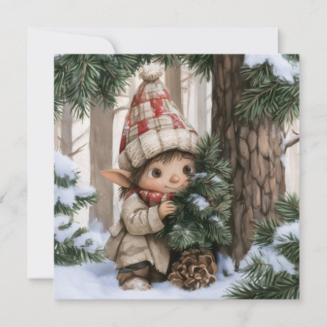Cartes Pour Fêtes Annuelles Lutine de cache-cache (Devant)