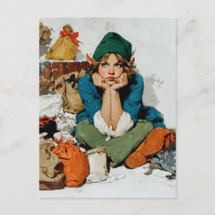 Cartes Pour Fêtes Annuelles Lutine Fantaisiste Parmi les Sacs Cadeaux