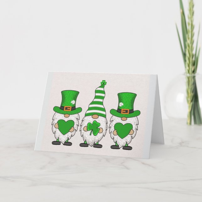 Cartes Pour Fêtes Annuelles Lutins de la Saint-Patrick (Devant)