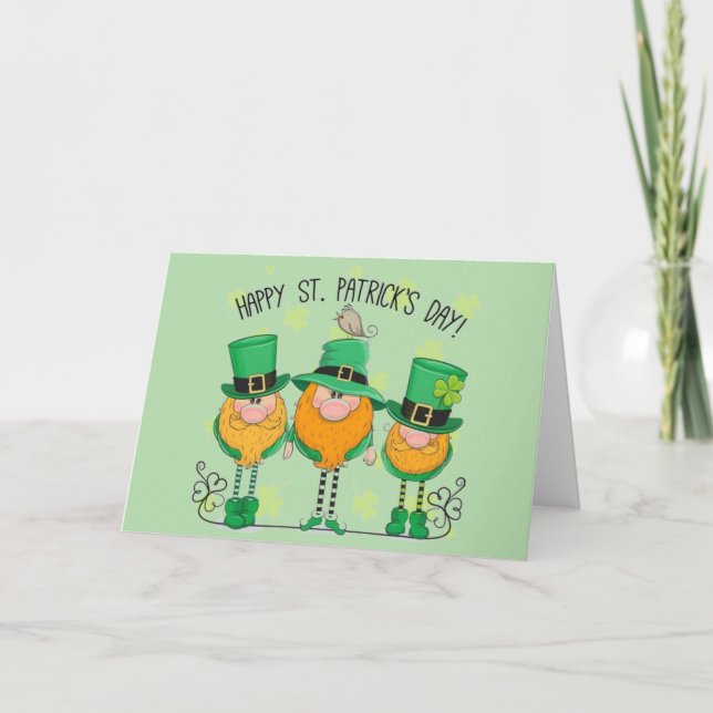 Cartes Pour Fêtes Annuelles Lutins de la Saint-Patrick (Devant)