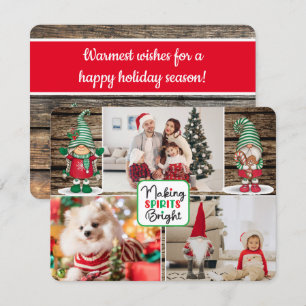 Cartes Pour Fêtes Annuelles Lutins qui illuminent les esprits (ajoutez vos pho