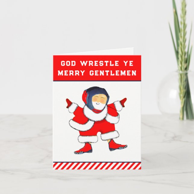 Cartes Pour Fêtes Annuelles lutte de Noël (Devant)