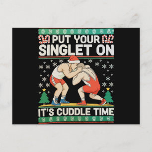 Cartes Pour Fêtes Annuelles Lutte Mets ton maillot de Noël Lutteur