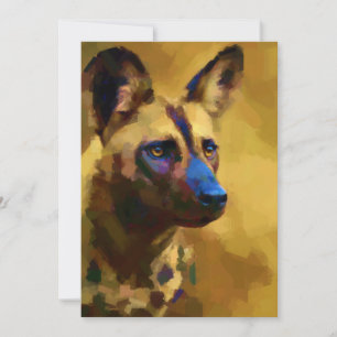 Cartes Pour Fêtes Annuelles Lycaon Pictus