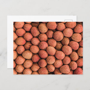 Cartes Pour Fêtes Annuelles Lychee or Litchi fruit vegan et vegetarian