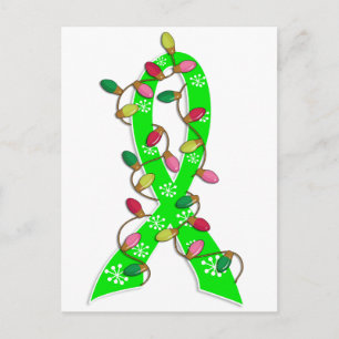 Cartes Pour Fêtes Annuelles Lyme Maladie Feux de Noël Ribbon
