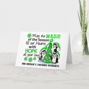 Cartes Pour Fêtes Annuelles Lymphome des pingouins de Noël non Hodgkin