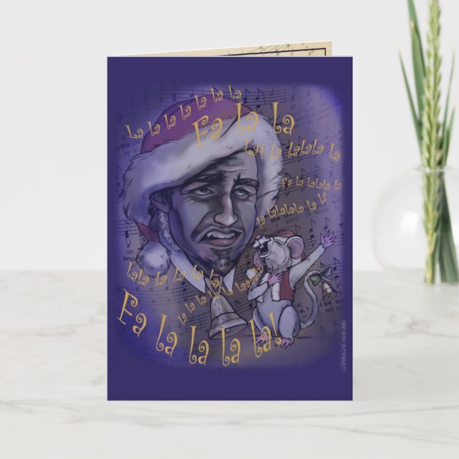 Cartes Pour Fêtes Annuelles Lysander et Renfield Caroling (Devant)