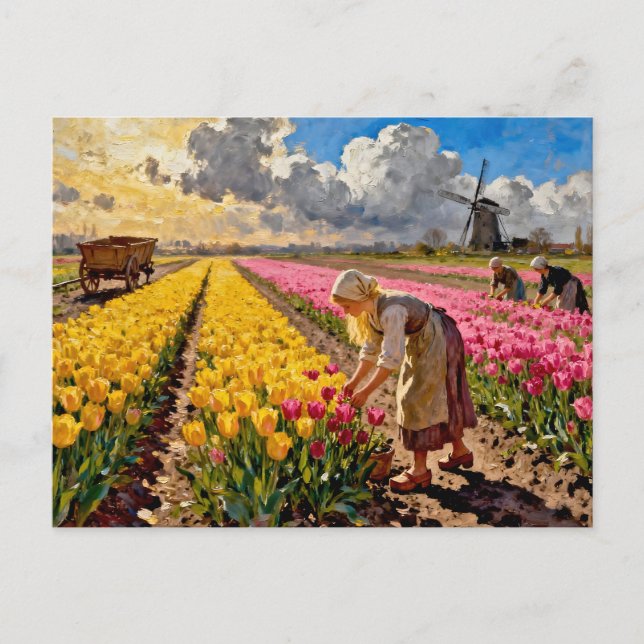 Cartes Pour Fêtes Annuelles “Lysbeth in the Amber Light” - A Dutch Landscape (Devant)