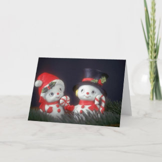 Cartes Pour Fêtes Annuelles M. et Mme Snowman