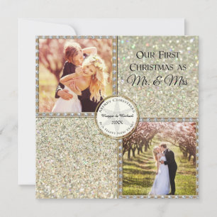 Cartes Pour Fêtes Annuelles M. & Mme Shimmer Parties scintillant Regardez la p