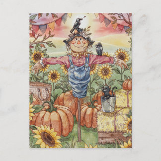 Cartes Pour Fêtes Annuelles "M. Scarecrow" - Belle illustration d'Halloween