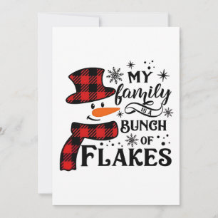 Cartes Pour Fêtes Annuelles Ma famille est un tas de flocons de neige