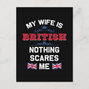 Cartes Pour Fêtes Annuelles Ma femme est britannique monarchie Royaume-Uni rac