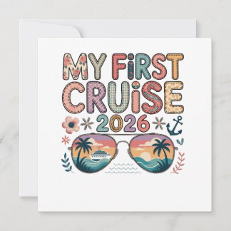 Cartes Pour Fêtes Annuelles ma première croisière 2026, cadeau de croisière, v