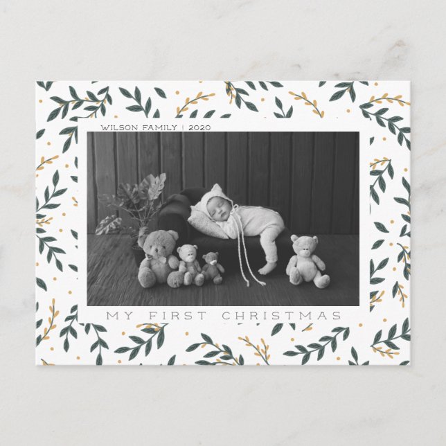 Cartes Pour Fêtes Annuelles Ma première photo de Noël (Devant)