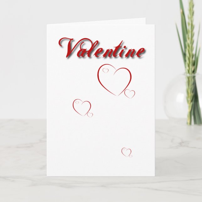 Cartes Pour Fêtes Annuelles Ma Saint Valentin aux Coeurs rouges (Devant)