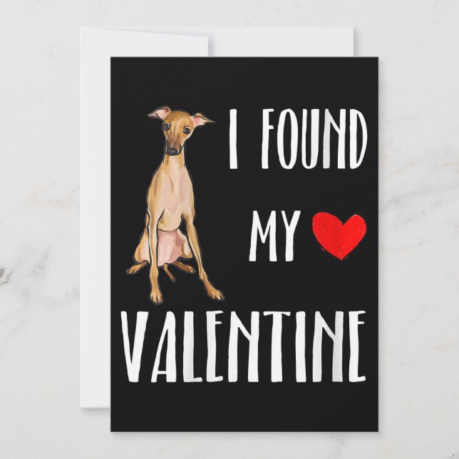 Cartes Pour Fêtes Annuelles Ma Saint-Valentin Italienne Greyhound Femme (Devant)