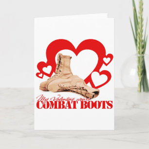 Cartes Pour Fêtes Annuelles Ma Saint Valentin porte des bottes de combat