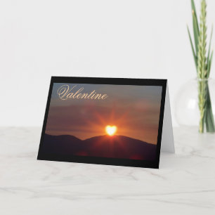 Cartes Pour Fêtes Annuelles Ma Sunny Valentine Heart Sunset Card