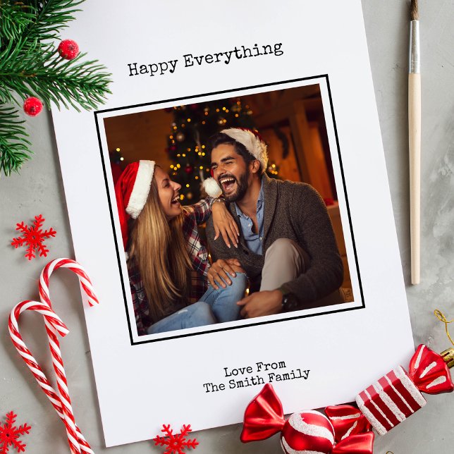 Cartes Pour Fêtes Annuelles Machine à écrire en noir et blanc (Créateur téléchargé)