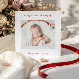 Cartes Pour Fêtes Annuelles Machine à écrire minimaliste Rouge   Joyeuse Saint