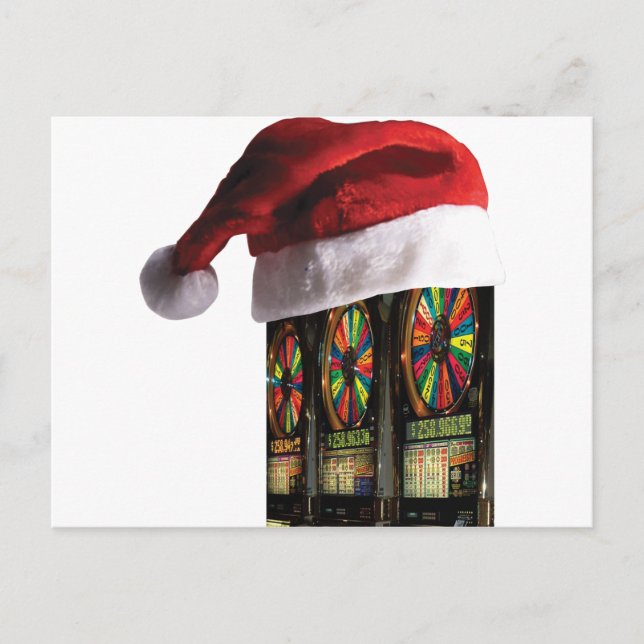 Cartes Pour Fêtes Annuelles Machine à sous de Noël (Devant)