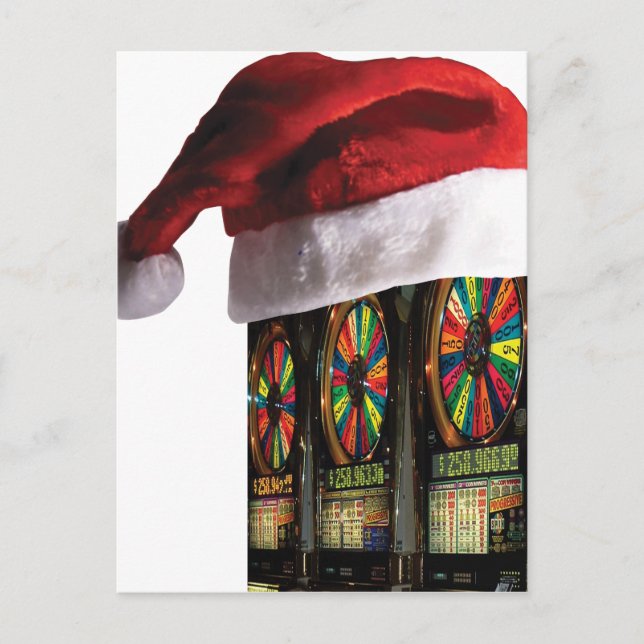 Cartes Pour Fêtes Annuelles Machine à sous de Noël (Devant)