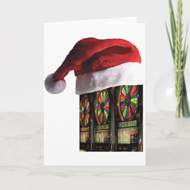 Cartes Pour Fêtes Annuelles Machines à sous de Noël (Devant)