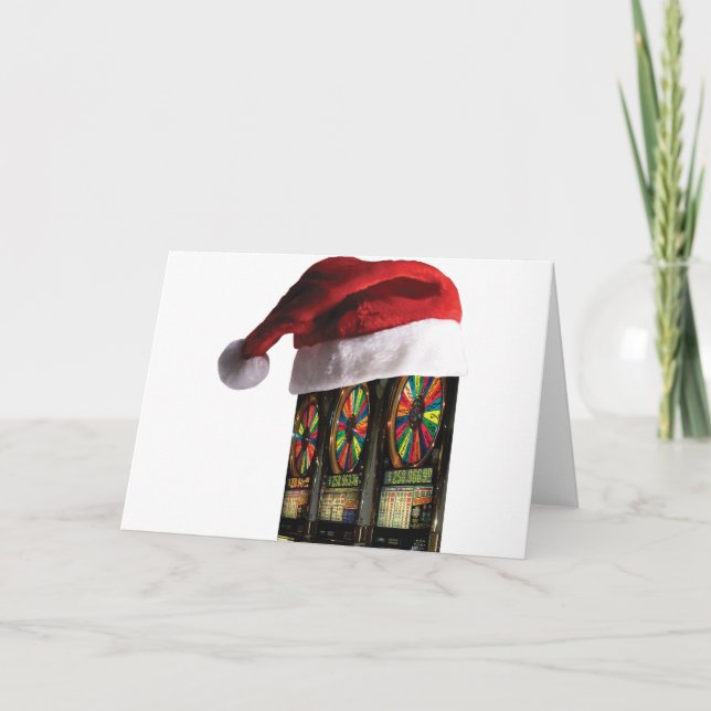 Cartes Pour Fêtes Annuelles Machines à sous de Noël (Devant)