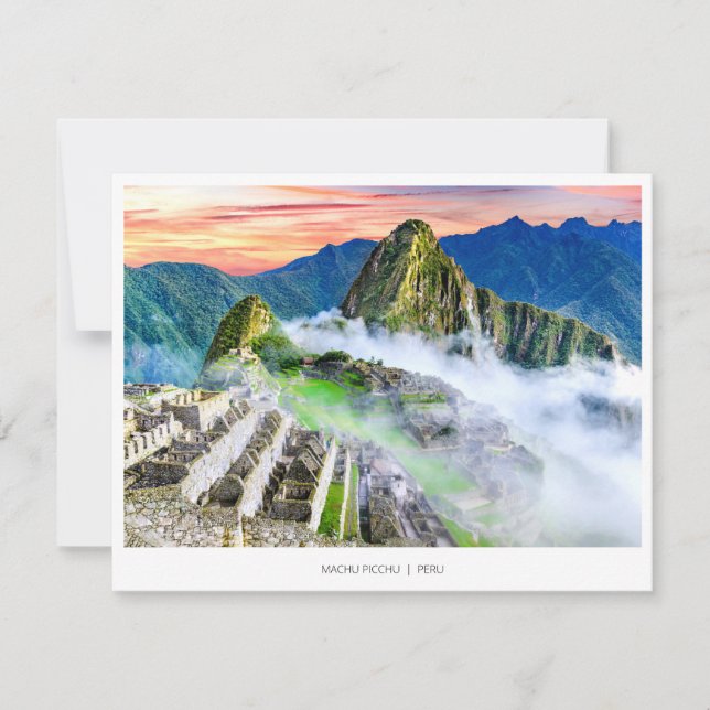 Cartes Pour Fêtes Annuelles Machu Picchu, Pérou (Devant)