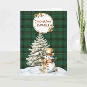 Cartes Pour Fêtes Annuelles MacLean Chasse Ancien Tartan Noël