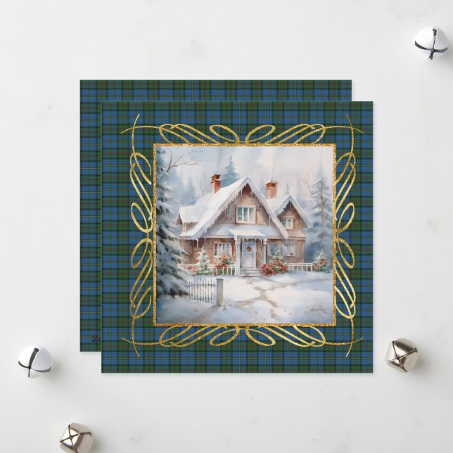 Cartes Pour Fêtes Annuelles MacLeod Harris Ancient Scottish Tartan Christmas  (Devant/Arrière en situation)