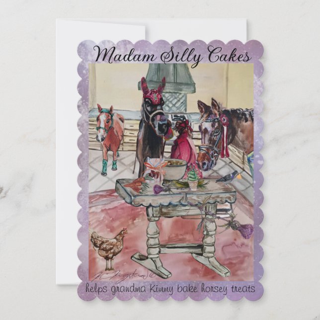 Cartes Pour Fêtes Annuelles madame des gâteaux stupides dans la cuisine avec g (Devant)