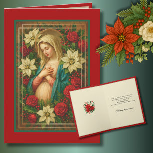 Cartes Pour Fêtes Annuelles Madone Vœux de Noël Marie