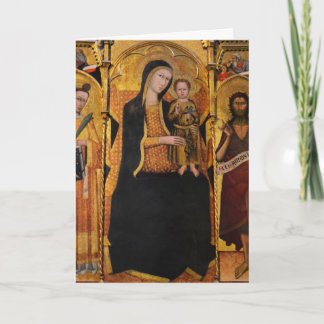 Cartes Pour Fêtes Annuelles Madonna avec Enfant Siena Italie