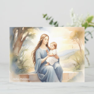 Cartes Pour Fêtes Annuelles Madonna avec l'enfant Jésus