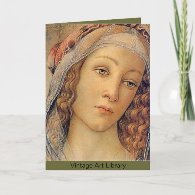 Cartes Pour Fêtes Annuelles Madonna - Botticelli (Devant)
