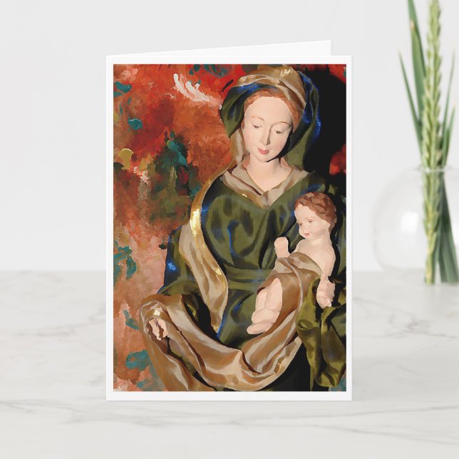 Cartes Pour Fêtes Annuelles Madonna et bébé Jésus (Devant)