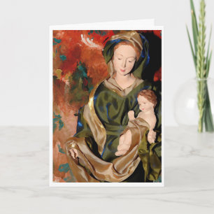 Cartes Pour Fêtes Annuelles Madonna et bébé Jésus