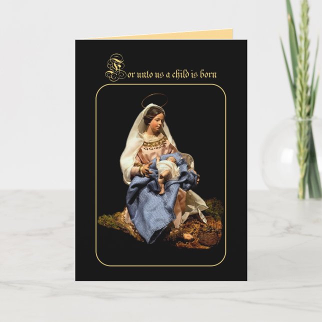 Cartes Pour Fêtes Annuelles Madonna et Christ Child (Devant)