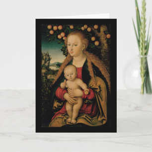 Cartes Pour Fêtes Annuelles Madonna et enfant du Christ sous le pommier
