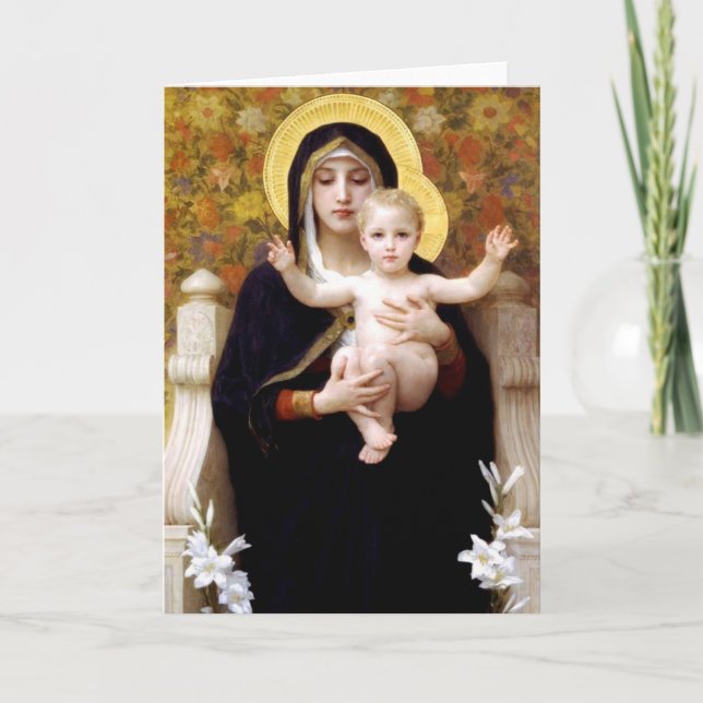 Cartes Pour Fêtes Annuelles Madonna et l'enfant (Devant)