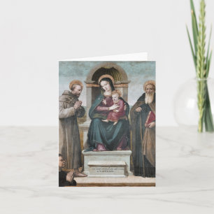 Cartes Pour Fêtes Annuelles Madonna et l'enfant avec des saints