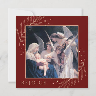 Cartes Pour Fêtes Annuelles Madonna et l'enfant avec les anges serenading