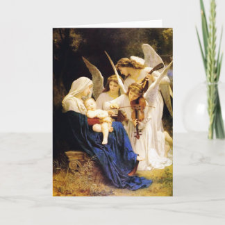 Cartes Pour Fêtes Annuelles Madonna et l'enfant et les trois anges